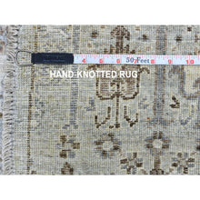Load image into Gallery viewer, 8&#39;3&quot;x8&#39;3&quot; Gray Peshawar With Folk Art Cypress Tree Design Shiny Wool Round Hand Knotted Oriental Rug FWR402978