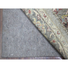 Load image into Gallery viewer, 5&#39;9&quot;x5&#39;9&quot; Gray Peshawar With Heriz Design Vibrant Wool Round Hand Knotted Oriental Rug FWR403134