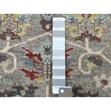Load image into Gallery viewer, 5&#39;9&quot;x5&#39;9&quot; Gray Peshawar With Heriz Design Vibrant Wool Round Hand Knotted Oriental Rug FWR403134