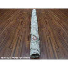 Load image into Gallery viewer, 5&#39;9&quot;x5&#39;9&quot; Gray Peshawar With Heriz Design Vibrant Wool Round Hand Knotted Oriental Rug FWR403134