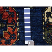 Load image into Gallery viewer, 5&#39;x6&#39;10&quot; Afghan Ersari Elephant Feet Design Hand Knotted Organic Dyes Blue With Pop Of Color Oriental Rug FWR403284
