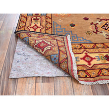 Load image into Gallery viewer, 5&#39;x6&#39;10&quot; Nugget Brown, Afghan Khamyab With Khotan Design, Hand Knotted, Soft And Velvety Wool, Vegetable Dyes, Oriental Rug FWR4032