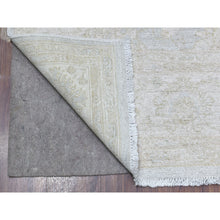 Load image into Gallery viewer, 6&#39;x8&#39;10&quot; White Wash Peshawar Pure Velvety Wool Light Gray With Soft Colors Hand Knotted Oriental Rug FWR404250