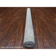 Load image into Gallery viewer, 6&#39;x8&#39;10&quot; White Wash Peshawar Pure Velvety Wool Light Gray With Soft Colors Hand Knotted Oriental Rug FWR404250