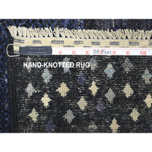 Load image into Gallery viewer, 10&#39;x14&#39; Kashkuli Gabbeh Soft Vibrant Wool Hand Knotted Charcoal Black And Blue Oriental Rug FWR404376