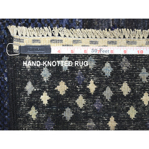 10'x14' Kashkuli Gabbeh Soft Vibrant Wool Hand Knotted Charcoal Black And Blue Oriental Rug FWR404376