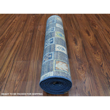 Load image into Gallery viewer, 2&#39;5&quot;x9&#39;7&quot; Denim Blue In A Colorful Palette Hand Knotted Kashkuli Gabbeh Pure Velvety Wool Oriental Runner Rug FWR404394