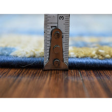 Load image into Gallery viewer, 2&#39;5&quot;x9&#39;7&quot; Denim Blue In A Colorful Palette Hand Knotted Kashkuli Gabbeh Pure Velvety Wool Oriental Runner Rug FWR404394