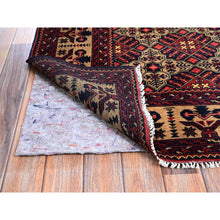 Load image into Gallery viewer, 4&#39;9&quot;x6&#39;1&quot; Imperial Red, Afghan Khamyab with Unusual Light Color Background, Hand Knotted, Soft and Shiny Wool, Vegetable Dyes, Oriental Rug FWR4038