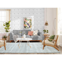 Load image into Gallery viewer, 6&#39;1&quot;x9&#39; Hand Knotted With Faded Colors White Wash Peshawar Shiny Wool Oriental Rug FWR405000