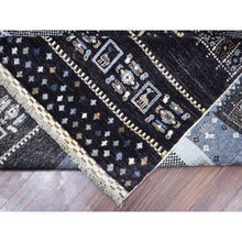 Load image into Gallery viewer, 10&#39;2&quot;x14&#39;1&quot; Light Gray Kashkuli Gabbeh With Soft, Velvety Plush Vibrant Wool Hand Knotted Oriental Rug FWR405186