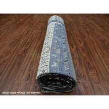 Load image into Gallery viewer, 10&#39;2&quot;x14&#39;1&quot; Light Gray Kashkuli Gabbeh With Soft, Velvety Plush Vibrant Wool Hand Knotted Oriental Rug FWR405186