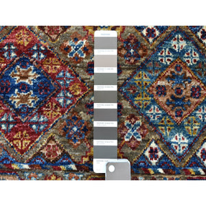 3'5"x4'10" All New Hand Knotted Pure Velvety Wool In A Colorful Palette Super Kazak Khorjin Oriental Rug FWR405240