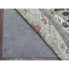 Load image into Gallery viewer, 11&#39;7&quot;x11&#39;7&quot; Hand Knotted Vibrant Wool Peshawar Design Gray With Floral Motifs Oriental Round Rug FWR405390