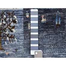 Load image into Gallery viewer, 5&#39;10&quot;x9&#39;2&quot; Mix Of Gray, Beige And Blue Extremely Durable Kashkuli Gabbeh Hand Knotted Afghan Wool Oriental Rug FWR405408