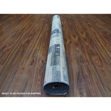 Load image into Gallery viewer, 5&#39;10&quot;x9&#39;2&quot; Mix Of Gray, Beige And Blue Extremely Durable Kashkuli Gabbeh Hand Knotted Afghan Wool Oriental Rug FWR405408