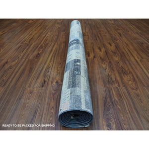5'10"x9'2" Mix Of Gray, Beige And Blue Extremely Durable Kashkuli Gabbeh Hand Knotted Afghan Wool Oriental Rug FWR405408