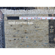 Load image into Gallery viewer, 5&#39;10&quot;x9&#39;2&quot; Mix Of Gray, Beige And Blue Extremely Durable Kashkuli Gabbeh Hand Knotted Afghan Wool Oriental Rug FWR405408
