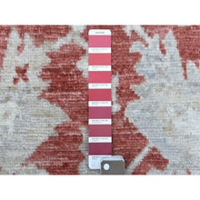 Load image into Gallery viewer, 4&#39;1&quot;x6&#39; Red Angora Oushak With Faded Out Colors Extra Soft, Velvety Wool Hand Knotted Oriental Rug FWR405486