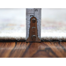 Load image into Gallery viewer, 2&#39;10&quot;x16&#39; Hand Knotted Soft, Velvety Plush Angora Oushak Light Gray With Colorful Motifs Oriental Xl Runner Rug FWR405582