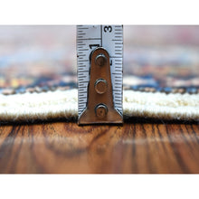 Load image into Gallery viewer, 5&#39;x6&#39;5&quot; Ivory Hand Knotted Soft Velvety Wool Super Kazak In A Colorful Palette Oriental Rug FWR405768