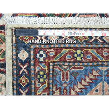 Load image into Gallery viewer, 5&#39;x6&#39;5&quot; Ivory Hand Knotted Soft Velvety Wool Super Kazak In A Colorful Palette Oriental Rug FWR405768