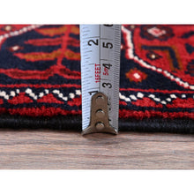 Load image into Gallery viewer, 2&#39;2&quot;x5&#39;4&quot; Ruby Red, Afghan Khamyab With Tribal Medallions Design, Pure Wool, Vegetable Dyes, Hand Knotted, Short Runner, Oriental Rug FWR4062
