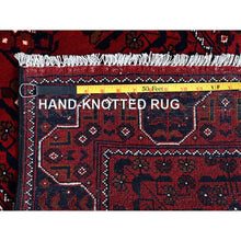 Load image into Gallery viewer, 2&#39;2&quot;x5&#39;4&quot; Ruby Red, Afghan Khamyab With Tribal Medallions Design, Pure Wool, Vegetable Dyes, Hand Knotted, Short Runner, Oriental Rug FWR4062