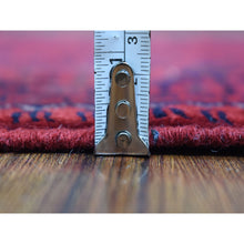Load image into Gallery viewer, 4&#39;1&quot;x5&#39;9&quot; Afghan Khamyab Denser Weave With Shiny Wool Hand Knotted Deep And Saturated Red Oriental Rug FWR406866