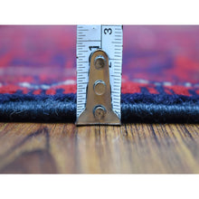 Load image into Gallery viewer, 3&#39;3&quot;x4&#39;10&quot; Hand Knotted Afghan Khamyab Geometric Medallion Design Denser Weave With Shiny Wool Deep And Saturated Red Oriental Rug FWR406902