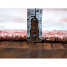 Load image into Gallery viewer, 6&#39;x9&#39; Red With Touches Of Ivory Angora Oushak Hand Knotted Soft, Velvety Wool Floral Design Oriental Rug FWR407922