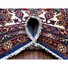 Load image into Gallery viewer, 8&#39;10&quot;x12&#39; Super Kazak With Geometric Medallion Design Denim Blue Hand Knotted 100% Wool Oriental Rug FWR407970
