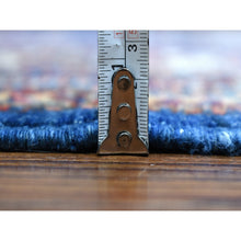 Load image into Gallery viewer, 8&#39;10&quot;x12&#39; Super Kazak With Geometric Medallion Design Denim Blue Hand Knotted 100% Wool Oriental Rug FWR407970