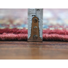 Load image into Gallery viewer, 8&#39;1&quot;x10&#39; Deep Red Soft Afghan Wool Hand Knotted Super Kazak With Geometric Design Oriental Rug FWR408348