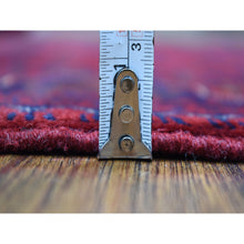 Load image into Gallery viewer, 3&#39;3&quot;x5&#39; Afghan Khamyab With Tribal Medallions Design Denser Weave With Shiny Wool Hand Knotted Deep And Saturated Red Oriental Rug FWR408552