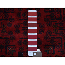 Load image into Gallery viewer, 3&#39;3&quot;x5&#39; Deep And Saturated Red Afghan Khamyab With Vegetable Dyes Denser Weave With Shiny Wool Hand Knotted Oriental Rug FWR408576