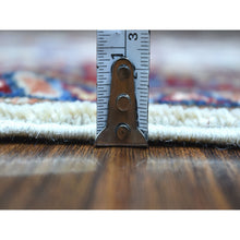Load image into Gallery viewer, 2&#39;1&quot;x2&#39;10&quot; Hand Knotted Tribal Design Super Kazak Soft Afghan Wool Ivory With Pop Of Color Oriental Mat Rug FWR408768
