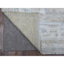 Load image into Gallery viewer, 6&#39;x9&#39;2&quot; Faded Gray Angora Oushak With All Over Design Hand Knotted Extra Soft Wool Oriental Rug FWR408852