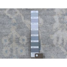 Load image into Gallery viewer, 6&#39;x9&#39;2&quot; Faded Gray Angora Oushak With All Over Design Hand Knotted Extra Soft Wool Oriental Rug FWR408852