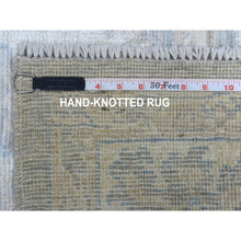 Load image into Gallery viewer, 6&#39;x9&#39;2&quot; Faded Gray Angora Oushak With All Over Design Hand Knotted Extra Soft Wool Oriental Rug FWR408852