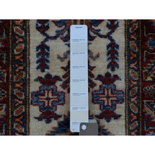Load image into Gallery viewer, 2&#39;x2&#39;10&quot; Ivory Super Kazak Tribal And Floral Design Extra Soft Wool Hand Knotted Mat Oriental Rug FWR409212
