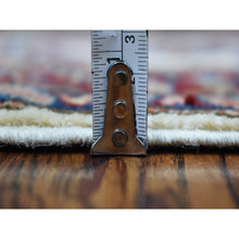 Load image into Gallery viewer, 2&#39;x2&#39;10&quot; Ivory Super Kazak Tribal And Floral Design Extra Soft Wool Hand Knotted Mat Oriental Rug FWR409212