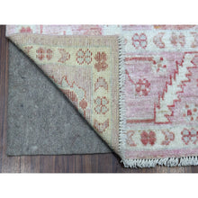 Load image into Gallery viewer, 6&#39;1&quot;x8&#39;10&quot; Coral Pink Angora Oushak With Floral Motifs Extremely Durable Wool Hand Knotted Oriental Rug FWR410676