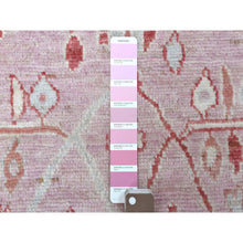 Load image into Gallery viewer, 6&#39;1&quot;x8&#39;10&quot; Coral Pink Angora Oushak With Floral Motifs Extremely Durable Wool Hand Knotted Oriental Rug FWR410676
