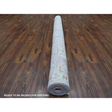 Load image into Gallery viewer, 6&#39;1&quot;x8&#39;10&quot; Coral Pink Angora Oushak With Floral Motifs Extremely Durable Wool Hand Knotted Oriental Rug FWR410676