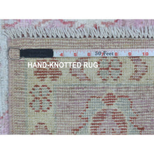 Load image into Gallery viewer, 6&#39;1&quot;x8&#39;10&quot; Coral Pink Angora Oushak With Floral Motifs Extremely Durable Wool Hand Knotted Oriental Rug FWR410676