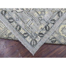 Load image into Gallery viewer, 8&#39;x9&#39;9&quot; Light Gray Angora Oushak With Tribal Design Extra Soft Wool Hand Knotted Oriental Rug FWR410850