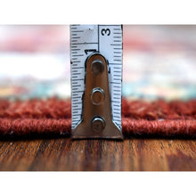 Load image into Gallery viewer, 2&#39;10&quot;x23&#39; Deep Red Super Kazak With Tribal Medallions Hand Knotted Organic Wool Oriental Xl Runner Rug FWR411864