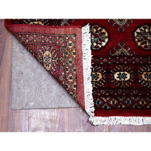 Load image into Gallery viewer, 3&#39;x4&#39;5&quot; Deep And Rich Red Mori Bokara Pure Wool Hand Knotted Oriental Rug FWR412788
