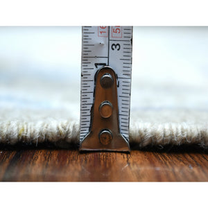 6'1"x9'7" Light Brown Angora Oushak With All Over Design Extra Soft Wool Hand Knotted Oriental Rug FWR413184